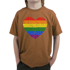 Pride Heart - Boy's Word Art T-Shirt