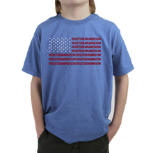 Load image into Gallery viewer, Proud To Be An American - Boy&#39;s Word Art T-Shirt