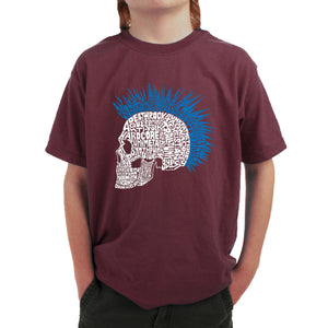 Punk Mohawk - Boy's Word Art T-Shirt