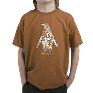 Penguin -  Boy's Word Art T-Shirt