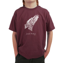 Load image into Gallery viewer, Prayer Hands -  Boy&#39;s Word Art T-Shirt