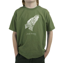 Load image into Gallery viewer, Prayer Hands -  Boy&#39;s Word Art T-Shirt