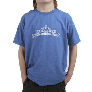 Princess Tiara -  Boy's Word Art T-Shirt