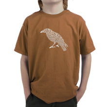Load image into Gallery viewer, Edgar Allan Poe&#39;s The Raven - Boy&#39;s Word Art T-Shirt