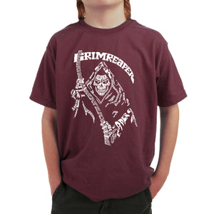 Grim Reaper  - Boy's Word Art T-Shirt