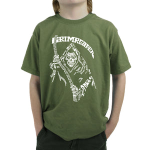 Grim Reaper  - Boy's Word Art T-Shirt