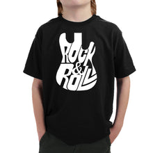 Load image into Gallery viewer, Rock And Roll Guitar - Boy&#39;s Word Art T-Shirt