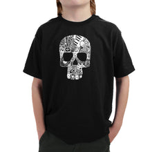 Load image into Gallery viewer, Rock n Roll Skull - Boy&#39;s Word Art T-Shirt