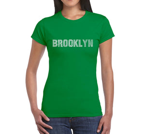 BROOKLYN NEIGHBORHOODS - Women's Word Art T-Shirt