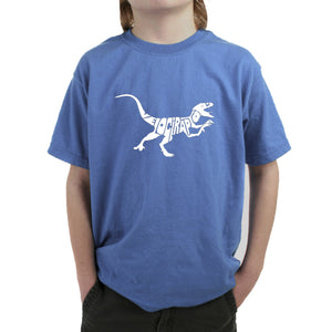Velociraptor - Boy's Word Art T-Shirt