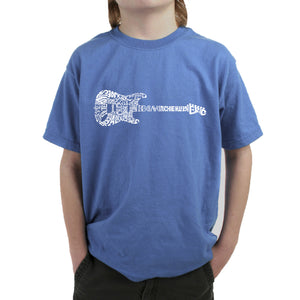 Rock Guitar -  Boy's Word Art T-Shirt