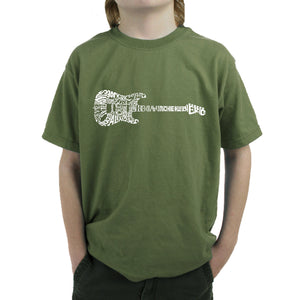 Rock Guitar -  Boy's Word Art T-Shirt