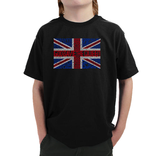 God Save The Queen - Boy's Word Art T-Shirt