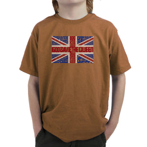 God Save The Queen - Boy's Word Art T-Shirt