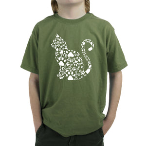 Cat Claws - Boy's Word Art T-Shirt