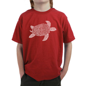 Turtle - Boy's Word Art T-Shirt