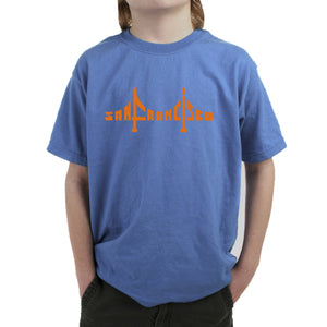 San Francisco Bridge  - Boy's Word Art T-Shirt