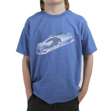 Load image into Gallery viewer, Ski - Boy&#39;s Word Art T-Shirt