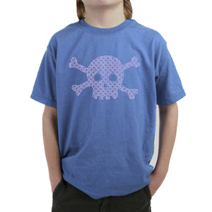 XOXO Skull  - Boy's Word Art T-Shirt