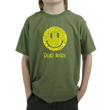 Load image into Gallery viewer, Dead Inside Smile - Boy&#39;s Word Art T-Shirt