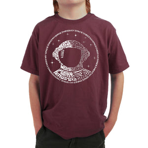I Need My Space Astronaut - Boy's Word Art T-Shirt