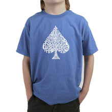 Load image into Gallery viewer, ORDER OF WINNING POKER HANDS - Boy&#39;s Word Art T-Shirt