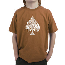 Load image into Gallery viewer, ORDER OF WINNING POKER HANDS - Boy&#39;s Word Art T-Shirt