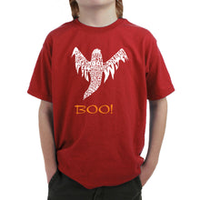 Load image into Gallery viewer, Halloween Ghost - Boy&#39;s Word Art T-Shirt