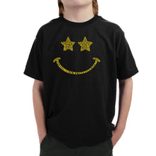 Load image into Gallery viewer, Rockstar Smiley  - Boy&#39;s Word Art T-Shirt