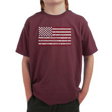 Load image into Gallery viewer, 50 States USA Flag  - Boy&#39;s Word Art T-Shirt