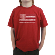 Load image into Gallery viewer, 50 States USA Flag  - Boy&#39;s Word Art T-Shirt