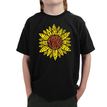 Load image into Gallery viewer, Sunflower  - Boy&#39;s Word Art T-Shirt