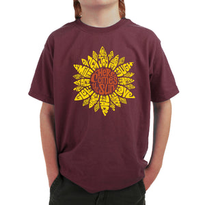 Sunflower  - Boy's Word Art T-Shirt