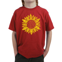 Load image into Gallery viewer, Sunflower  - Boy&#39;s Word Art T-Shirt