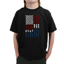 Load image into Gallery viewer, Support our Troops  - Boy&#39;s Word Art T-Shirt