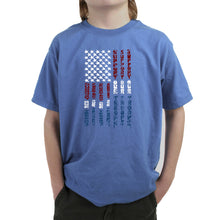 Load image into Gallery viewer, Support our Troops  - Boy&#39;s Word Art T-Shirt