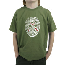 Load image into Gallery viewer, Slasher Movie Villians - Boy&#39;s Word Art T-Shirt
