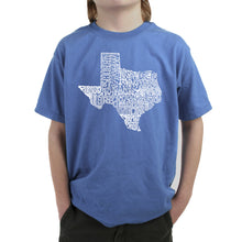 Load image into Gallery viewer, The Great State of Texas - Boy&#39;s Word Art T-Shirt