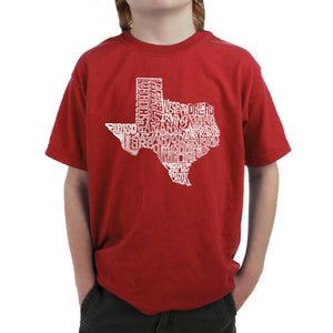 The Great State of Texas - Boy's Word Art T-Shirt