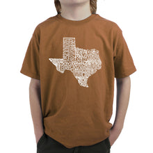 Load image into Gallery viewer, The Great State of Texas - Boy&#39;s Word Art T-Shirt