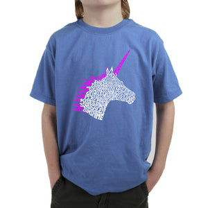Unicorn - Boy's Word Art T-Shirt