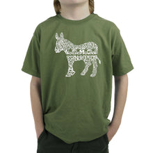 Load image into Gallery viewer, I Vote Democrat - Boy&#39;s Word Art T-Shirt