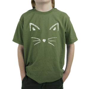 Whiskers  - Boy's Word Art T-Shirt