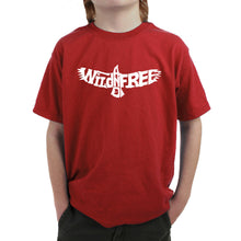 Load image into Gallery viewer, Wild and Free Eagle - Boy&#39;s Word Art T-Shirt