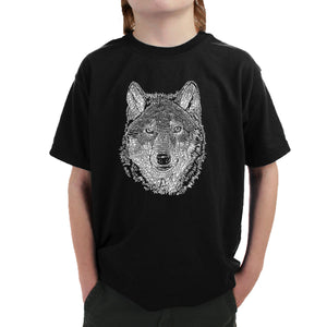Wolf - Boy's Word Art T-Shirt