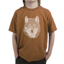 Load image into Gallery viewer, Wolf - Boy&#39;s Word Art T-Shirt