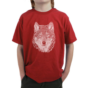 Wolf - Boy's Word Art T-Shirt