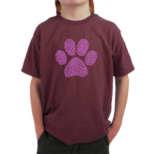 XOXO Dog Paw  - Boy's Word Art T-Shirt