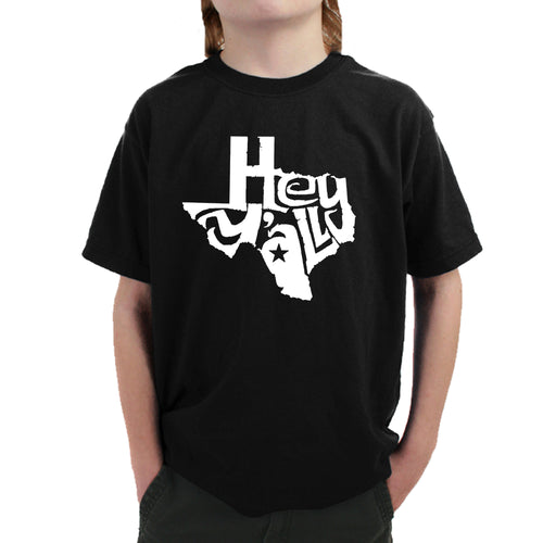 Hey Yall - Boy's Word Art T-Shirt