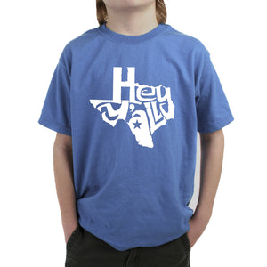 Hey Yall - Boy's Word Art T-Shirt